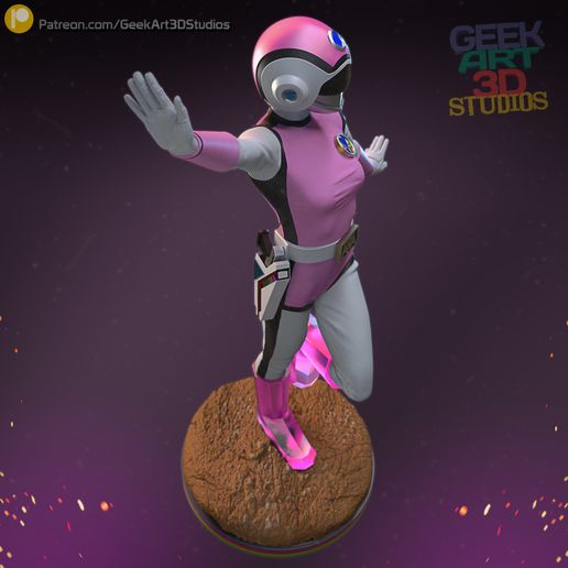 ⭐ Pink Flash ( Star Command Flashman, Japanese tokusatsu from 1986・ STL ...