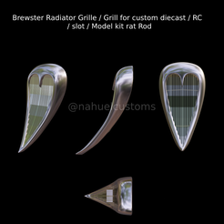 New-Project-2021-09-21T094051.095.png Fichier STL Brewster Radiator Grille / Grill pour custom diecast / RC / slot / Model kit rat Rod・Plan pour impression 3D à télécharger