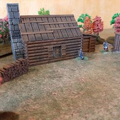 185232553_4219116034818368_672287669074327478_n.jpg STL file wooden log house・Template to download and 3D print