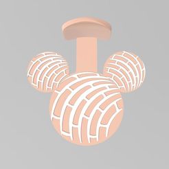 concha-mickey-ear-1.jpg STL file Mickey Mouse Concha Themed Mickey Ears or Headphone Holder・3D printing design to download