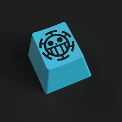 law1.png Fichier STL Clé esc monobloc Trafalgar Law, capuchon de touche artisanal・Design pour imprimante 3D à télécharger