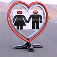 valentines_photo_v9.png Archivo STL gratis Valentine spinning heart Photo holder・Objeto de impresión 3D para descargar