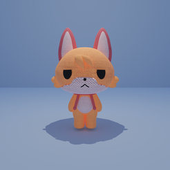 FOX.png Файл 3D милый лисёнок・Шаблон для 3D-печати для загрузки