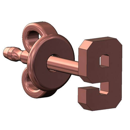 9-number-varsity-Stud-earring-11.jpg 9 девять номер varsity шрифт серьга-шпилька 3D печать модель