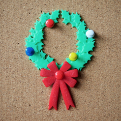 Capture_d__cran_2015-11-09___10.47.55.png Free STL file wreath & ribbon - push pin・3D printable model to download