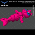 4.png ARTICULATED UNICAT MERMAID MFP3D -NO SUPPORT - PRINT IN PLACE - SENSORY TOY-FIDGET