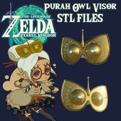 Pre1.jpg Fichier STL Visière hibou Purah・Modèle pour impression 3D à télécharger