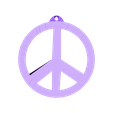 oreillles_peacelove_medium.stl Boucles d'oreilles peace & love