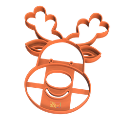 reno3.png STL file CHRISTMAS COOKIE CUTTER CHRISTMAS RENO REINDEER 4・3D print object to download