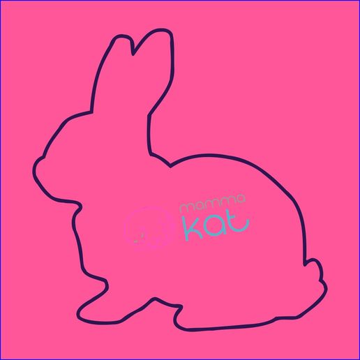 Cortador de galletas de conejo de pascua en 6, 8 y 10 cm. 3 archivos.