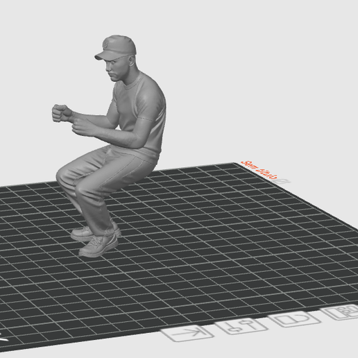 Driver Human Figure Driving a Car - 3D Model STL -DIRIGINDO
