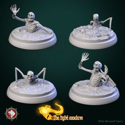 Sceletons_set.jpg Archivo 3D Skeletons set 4 miniaturas 32mm pre-soportadas・Modelo de impresión 3D para descargar