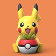 PlanterPikachu01.jpg STL-Datei POKEMON - PIKACHU PLANTER (EINFACH DRUCKEN KEINE UNTERSTÜTZUNG)・Vorlage für 3D-Druck zum herunterladen
