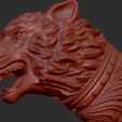 12.jpg Wolf Head Knife Handle 3D Model