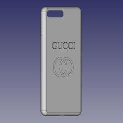 CoverGucci.jpg Fichier STL gratuit Housse iPhone 7/8 plus avec logo GG・Modèle à télécharger et à imprimer en 3D
