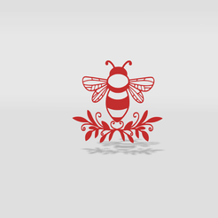 1.png Fichier STL décoration murale abeille・Design pour impression 3D à télécharger
