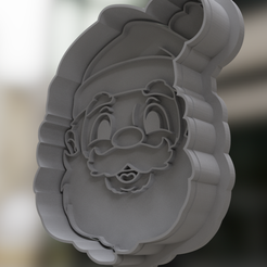 SANTA-FACE2.png Niedliche Weihnachtsmann-Gesichtsausstechform - Süße Freude verbreiten