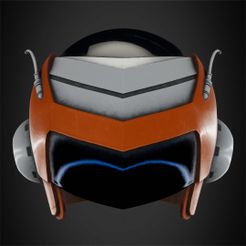 GSFrontal.jpg Archivo STL Gran casco Saiyaman para Cosplay・Modelo de impresora 3D para descargar