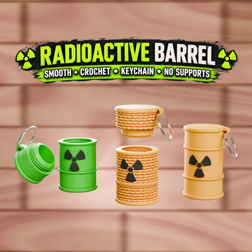 RADIOACTIVE BARREL – MINI CONTAINER & KEYCHAIN – NO SUPPORTS