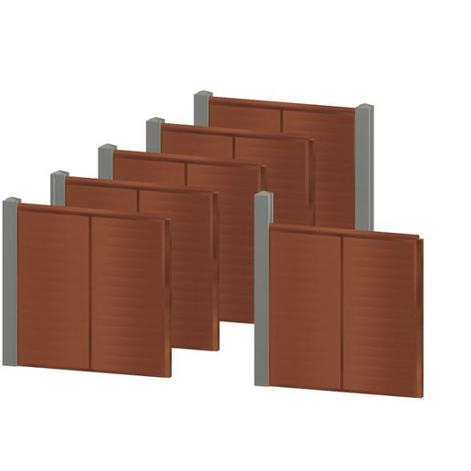 Wooden-Fence-01.jpg Clôture en panneaux de bois avec poteaux en béton pour le modélisme ferroviaire - Kit de construction