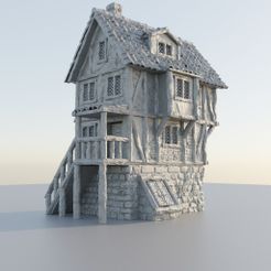 Shady-Merchant-House-1.jpg Fichier 3D Shady Merchant House 28 MM Tabletop Terrain・Plan à imprimer en 3D à télécharger