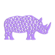 Rhino.stl Wall silhouette - Animals geometry Set