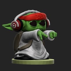 DjY1.jpg 3D file Yoda Dj -Hip-Hop Collect・3D printer model to download