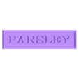 Parsley.stl Herb Signs