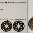 Empire Keychain Multiprint Instructions MiddleMultltiprint.stl BackMultiPrint.stl = -rontMultiPrint.st Empire Symbol Keychain