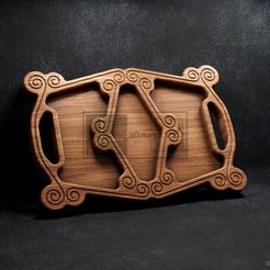 Antique-Style-Tray-©.jpg Fichier 3D Plateau de style ancien - Fichiers CNC pour le bois (svg, dxf, eps, ai, pdf)・Idée pour impression 3D à télécharger