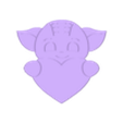 yodaheartseal.stl Cortador de bolachas Yoda bebé com coração
