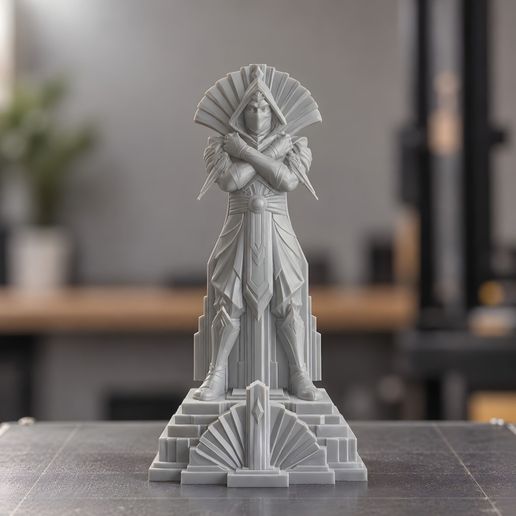Art Deco Ninja Statue 3D Print Model