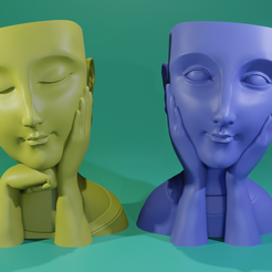 y.png Файл STL Cute Girls Planters・3D-печатный дизайн для загрузки
