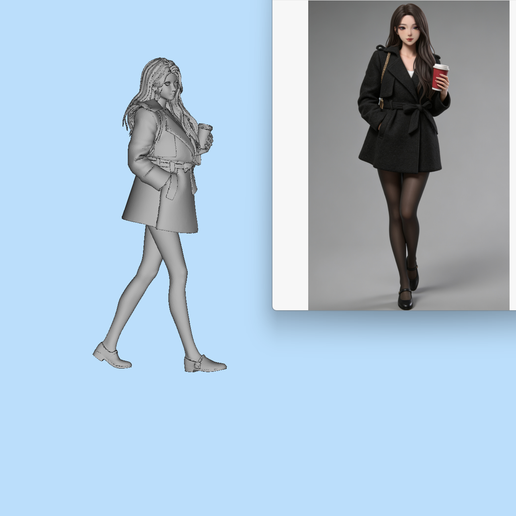 🏰 No. 141 — 1:64 Scale Desktop Figure Model: Urban coldness・ STL File ...