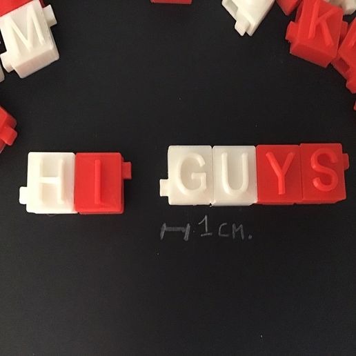 CUBE 3D letter FREE STL file - 3D model önizlemesi