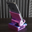 4.png Worm Gear Phone Stand (Print-In-Place)