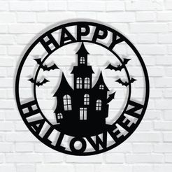Happy-Halloween-1.jpg STL-Datei Fröhliches Halloween・Design für 3D-Drucker zum herunterladen