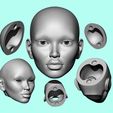 1.jpg 11 3D model Head / face / jointed doll / bjd doll / ooak / articulated dolls / Printing