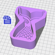 STL00479-3.png 1pc Mermaid Tail Bath Bomb Mold