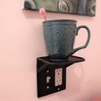 il_794xN.1833724431_2enm.jpg Custom Wall Outlet Shelf Stand! Use as a Phone Mount Dock, Amazon Alexa Echo Holder, Tablet Charger, Charging Station, or Organization Table
