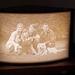 20211218_174421s.jpg Download free STL file 15x10 cm curved lithophane casing with LED strip clips • 3D print object, dumbozo