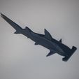 DSC_0098.JPG Free STL file Great Hammerhead Shark (Low Poly, No Supports!)・3D printing model to download