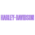Logo_harley_ecriture_blanche.STL Harley Davidson Logo