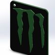 Monster.jpg Monster Energy Bicolor Keychain / Porte Clés bicouleur Monster Energy