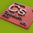 caesium v4.jpg Periodic Table of Elements  s-block  chemistry   -  stl file