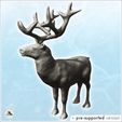 1-PREM.jpg Deer with antlers (6) - Animal Savage Nature Circus Scuplture High-detailed