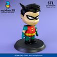 002_Robin_Color.jpg Cute chibi figures of Batman and Robin | 3D print models.