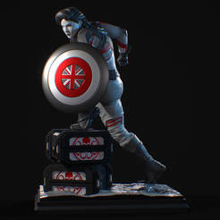 image_2021-07-21_20-22-47.png STL file Captain Carter Statue・3D print object to download