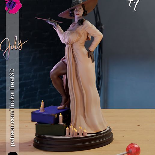 Alcina Dimitrescu 3D File for 3D printingCults