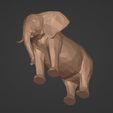 I12.jpg Polygonal Elephant Statue